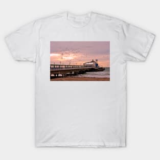 Bournemouth Pier And Beach Dorset England T-Shirt